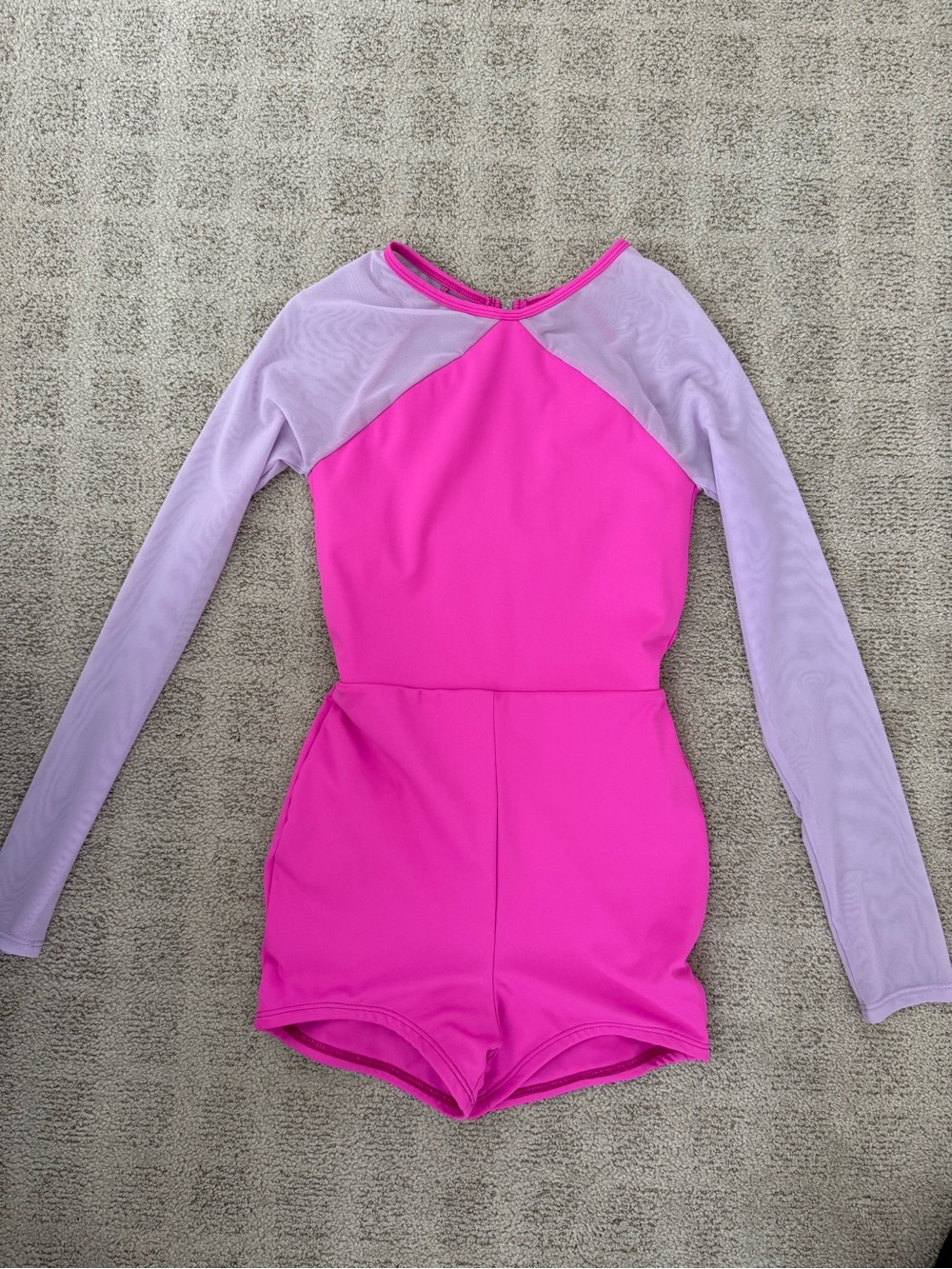 Tiger Friday Long-Sleeve Pink & Lavender Unitard